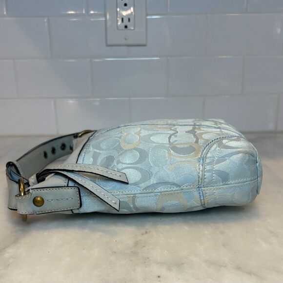 Coach Bag Purse Handbag Crossbody Y2K Optic Signature Canvas / Leather Duffel - Picture 11 of 16